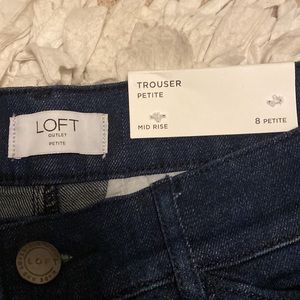 LOFT wide leg jeans. Mid rise 8 petite. New, never worn